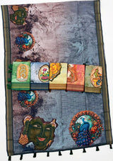 RajYog Kaira Handloom Cotton Silk Saree with Print & Tassels