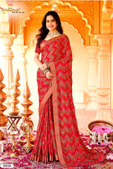 Krishnaleela Kalki Fancy Base with Pattern Printed Saree – 8 Pcs Set-M.R. Saree Emporium