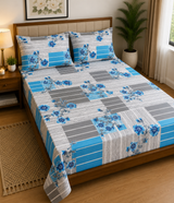Single Size Printed Bedsheet with 2 Pillow Covers - M.R. Saree Emporium