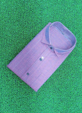 Premium Purple Formal Shirt - Subtle Stripe Design - M.R. Saree Emporium