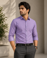 Premium Purple Formal Shirt - Subtle Stripe Design - M.R. Saree Emporium
