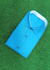 Premium Sky Blue Formal Shirt - Textured Design - M.R. Saree Emporium
