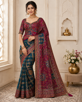 Premium Silk Heavy Work Saree with Designer Ready Blouse