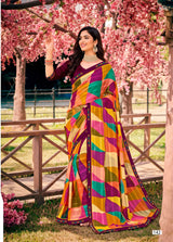 Ladorani Jasmine Designer Saree with Fancy Border 8 Pcs Set