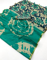 Lisha Soft Cotton Linen Saree with Zari Border & Fancy Tassels – 12 Pcs Set-M.R. Saree Emporium