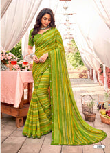 Ladorani Tulsi Printed Saree with Designer Border 8 pcs set