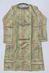Men’s Designer Jacquard Kurta with Sequin Work – Mandarin Collar Ethnic Wear-M.R. Saree Emporium