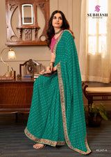 Subhash Saanjh Saree Collection - Designer Printed Saree 24 Pcs Set