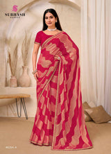 Subhash Saanjh Saree Collection - Designer Printed Saree 24 Pcs Set