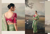 Kimora Silsila Pure Fancy Tissue Saree with Designer Handwork Blouse