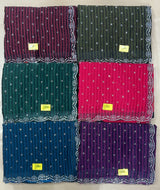 Designer Simmer Chiffon Saree with Stone Work Border - Fancy Party Wear Saree Collection (6 Colors Set) - M.R. Saree Emporium