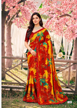 Ladorani Jasmine Designer Saree with Fancy Border 8 Pcs Set