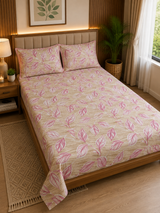 Single Size Printed Bedsheet with 2 Pillow Covers - M.R. Saree Emporium