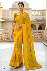 Vallabhi Aayushi Vol-02 Moss Fabric Fancy Saree Set - Designer Party Wear Sarees - 6 PCS - M.R. Saree Emporium