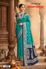 Lifestyle Akash Ganga Vol-50 Designer Saree - 6 Pcs Set