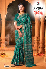 Antra Florina Premium Fancy Silk Designer Saree - 6 PCS Wholesale Set