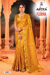 Antra Florina Premium Fancy Silk Designer Saree - 6 PCS Wholesale Set