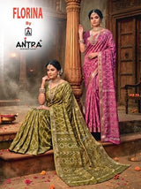 Antra Florina Premium Fancy Silk Designer Saree - 6 PCS Wholesale Set