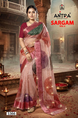 Antra Sargam Vol-2 Fancy Lucknawi Silk Designer Saree - 4 PCS Wholesale Set