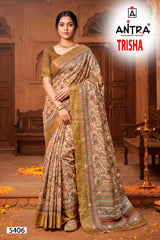 Antra Trisha Premium Designer Silk Saree - Wedding & Festive Wear - 4 PCS Wholesale Set