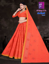 Achal Vol-3 Cotton Saree with Elegant Print Work – 8 Pcs Set -M.R. Saree Emporium