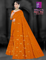 Dance Plus Cotton Saree with Elegant Embroidery Work – 8 Pcs Set -M.R. Saree Emporium