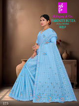 B. Vijay & Co. Pariniti Butta Full Work W.B.P Saree 8 Pcs Set-Designer Cotton Saree Collection – M.R. Saree Emporium