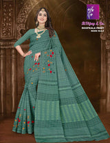 Roopkala Print Work W.B.P Cotton Saree – 8 Pcs Set-M.R. Saree Emporium