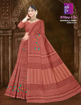 Roopkala Print Work W.B.P Cotton Saree – 8 Pcs Set-M.R. Saree Emporium