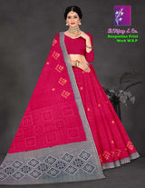 B. Vijay & Co. Roopmilan Print Work Saree – Cotton 8 Pcs Set-M.R. Saree Emporium
