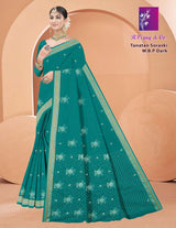 B. Vijay & Co. Tanatan Soraski W.B.P Dark Cotton Saree – 8 Pcs Set -M.R. Saree Emporium