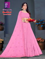 Bulbul Pastel Pure Cotton Saree – 8 Pcs Set-M.R. Saree Emporium