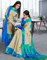 Bansi Uniform Maharani Turkey Saree & Rani Dress Material Set – Office & Staff Uniform Wholesale-M.R. Saree Emporium