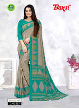 Autograph Turkey Fancy Print Uniform Saree With Fancy Border & Blouse – Premium Staff & Office Wear-Wholesale by M.R. Saree Emporium