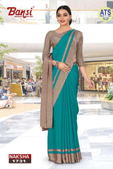 Bansi Uniform Naksha Turkey Fancy Print Saree with Border – Office & Staff Uniform Wholesale-M.R. Saree Emporium