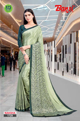 Bansi Uniform Naksha Turkey Fancy Print Saree with Border – Office & Staff Uniform Wholesale-M.R. Saree Emporium