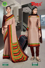 Bansi Uniform Maharani Turkey Saree & Rani Dress Material Set – Office & Staff Uniform Wholesale-M.R. Saree Emporium