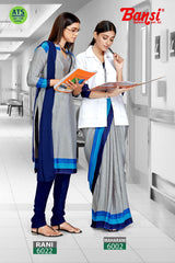 Bansi Uniform Maharani Turkey Saree & Rani Dress Material Set – Office & Staff Uniform Wholesale-M.R. Saree Emporium