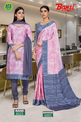 Bansi Uniform Maharani Turkey Saree & Rani Dress Material Set – Office & Staff Uniform Wholesale-M.R. Saree Emporium