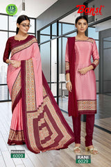 Bansi Uniform Maharani Turkey Saree & Rani Dress Material Set – Office & Staff Uniform Wholesale-M.R. Saree Emporium