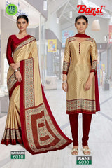 Bansi Uniform Maharani Turkey Saree & Rani Dress Material Set – Office & Staff Uniform Wholesale-M.R. Saree Emporium