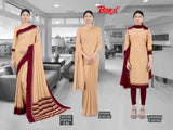 Satyam Kimaya Printed Saree, Shivam Kimaya Dyed Saree & Sundaram Suit Set Combo – Uniform & Daily Wear Collection-Wholesale by M.R. Saree Emporium