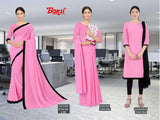 Satyam Kimaya Printed Saree, Shivam Kimaya Dyed Saree & Sundaram Suit Set Combo – Uniform & Daily Wear Collection-Wholesale by M.R. Saree Emporium