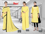 Satyam Kimaya Printed Saree, Shivam Kimaya Dyed Saree & Sundaram Suit Set Combo – Uniform & Daily Wear Collection-Wholesale by M.R. Saree Emporium