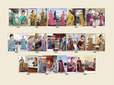 Bansi Uniform Silk Touch Crepe Fancy Print Saree with Printed Border – Office & Staff Uniform Wholesale-M.R. Saree Emporium