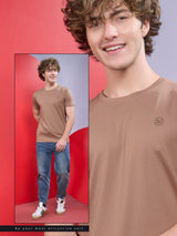 ZU Clothing Solid Brown Men’s T-Shirt (M to 3XL) | Premium Cotton – M.R. Saree Emporium