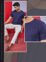 ZU Clothing Solid Brown Men’s T-Shirt (M to 3XL) | Premium Cotton – M.R. Saree Emporium