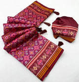 RajYog RajMata Pavitra Patola Silk Saree - Handloom Weaving Zari Border Lagadi Patta - M.R. Saree Emporium