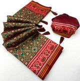 RajYog RajMata Pavitra Patola Silk Saree - Handloom Weaving Zari Border Lagadi Patta - M.R. Saree Emporium