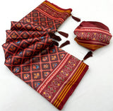 RajYog RajMata Pavitra Patola Silk Saree - Handloom Weaving Zari Border Lagadi Patta - M.R. Saree Emporium